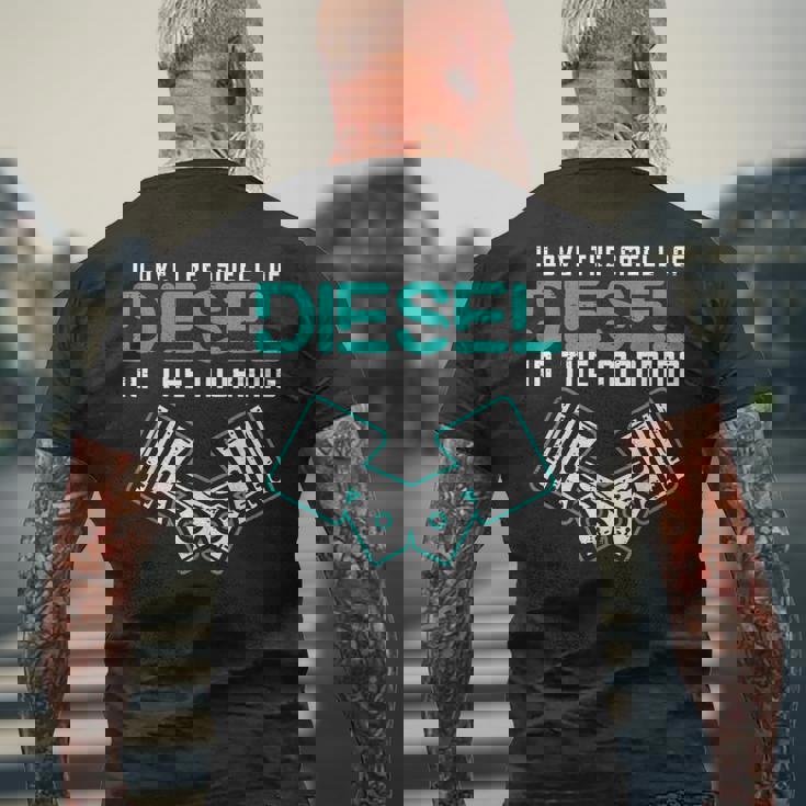 Mechanic Lovemell Of Diesel In Morning Car Auto メンズ メンズTシャツ バックプリント 高齢者への贈り物