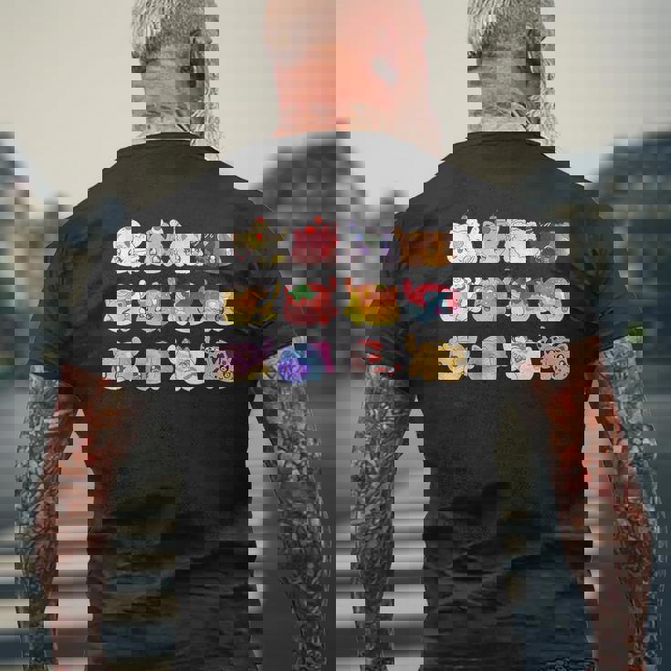 Meemeow 猫 ぬいぐるみ メンズTシャツ バックプリント 高齢者への贈り物