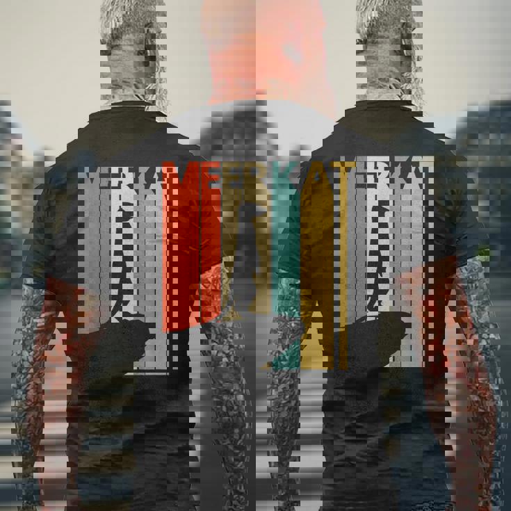 Meerkat ミーアキャット 動物 メンズTシャツ バックプリント 高齢者への贈り物