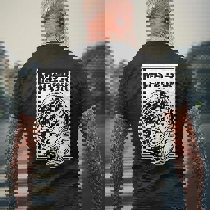 Meister Of Work 車用スタンスホイールのベストプロジェクト メンズTシャツ バックプリント 高齢者への贈り物