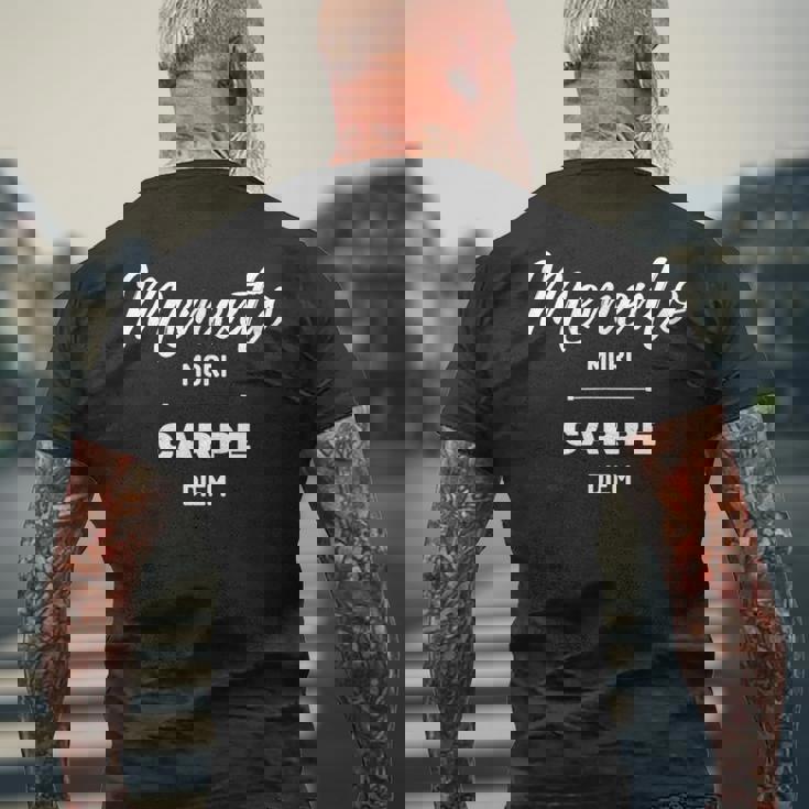 Memento Mori メンズTシャツ バックプリント 高齢者への贈り物