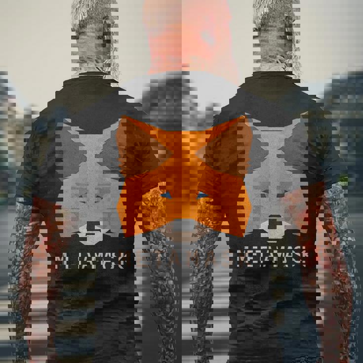 Metamask Fox 安全な暗号財布 Altcoin トークン交換 メンズTシャツ バックプリント 高齢者への贈り物