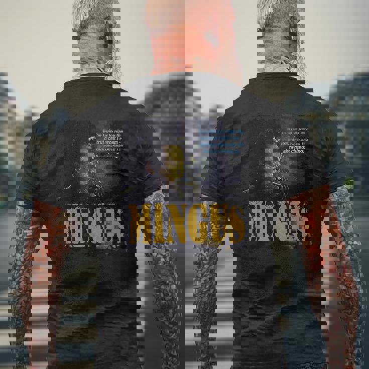 Mingus Jazz Wisdom Bassist ミュージシャン メンズTシャツ バックプリント 高齢者への贈り物