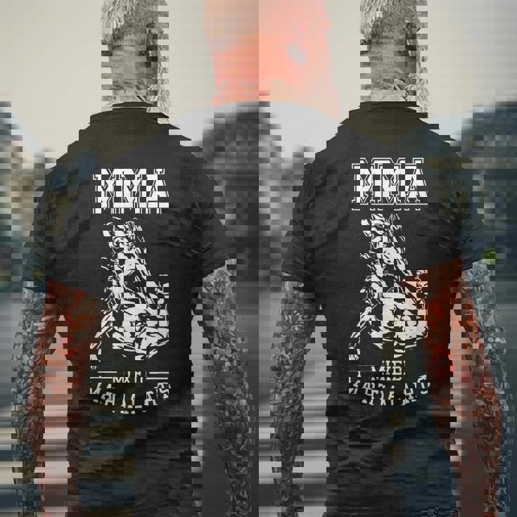 Mmaファイター 総合格闘技 メンズTシャツ バックプリント 高齢者への贈り物