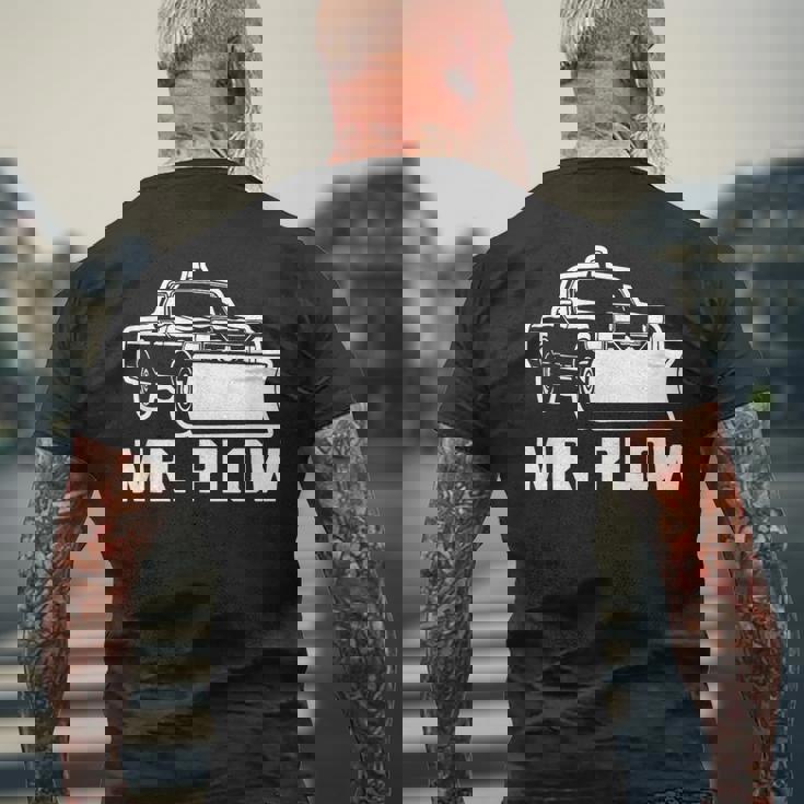 Mr Plow 面白い 皮肉なノベルティプラウトラック メンズTシャツ バックプリント 高齢者への贈り物