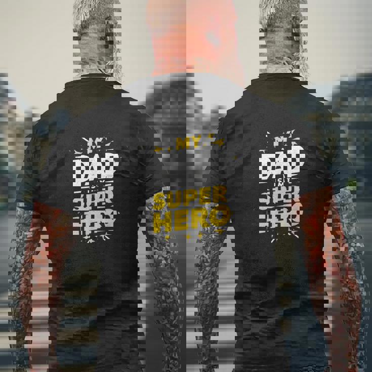 My Dad Is Myuper Hero メンズTシャツ バックプリント 高齢者への贈り物