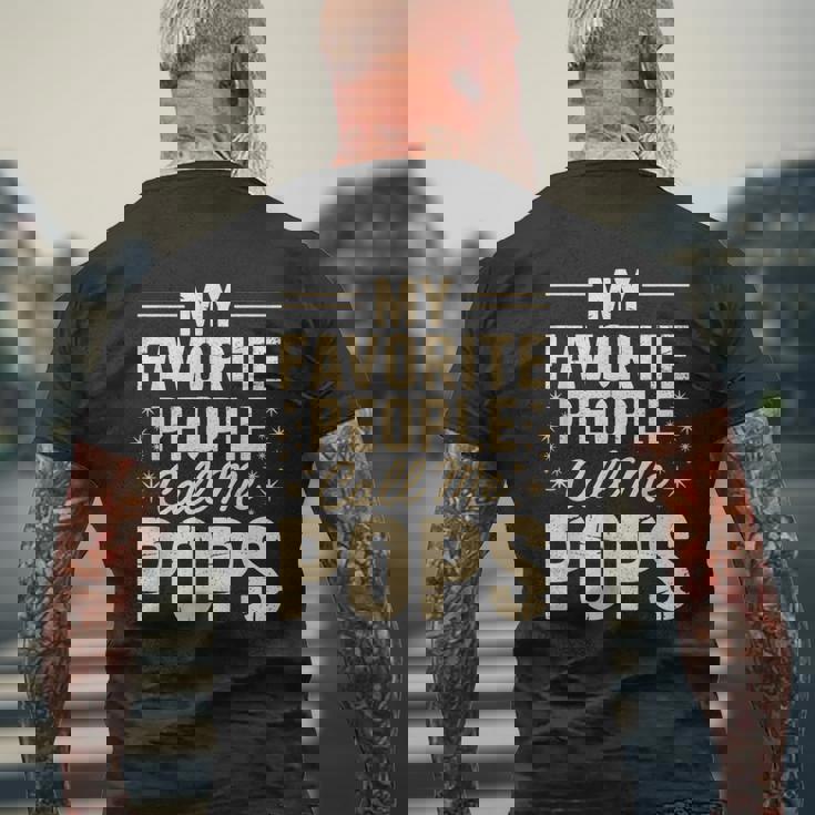 My Favorite People Call Me Pops Fathers Day メンズTシャツ バックプリント 高齢者への贈り物