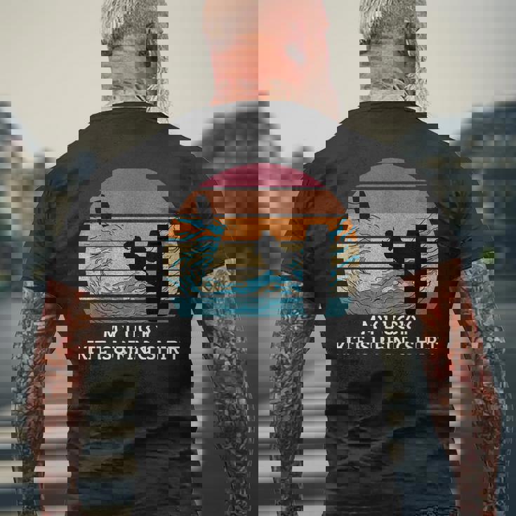 My Lucky Kite サーフィンシャツ ヴィンテージ サンセット ビーチ メンズTシャツ バックプリント 高齢者への贈り物