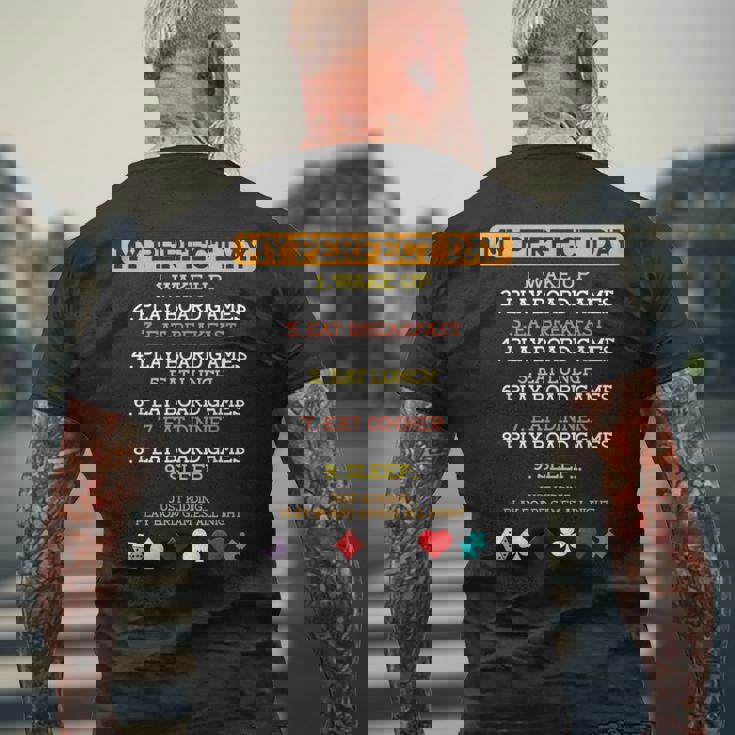 My Perfect Day ボードゲーム 恋人 ボードゲーム 面白い メンズTシャツ バックプリント 高齢者への贈り物