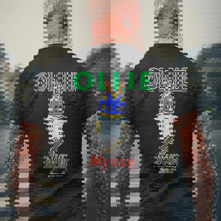 Myusy スケートボード トリック オリー メンズTシャツ バックプリント 高齢者への贈り物