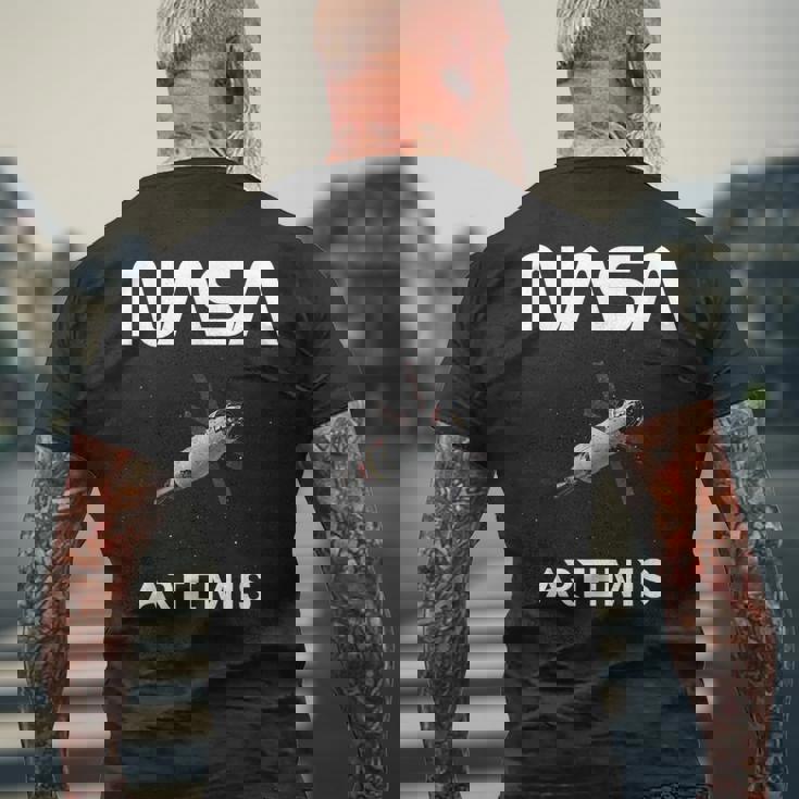 Nasa アルテミスミッション オリオン宇宙船 メンズTシャツ バックプリント 高齢者への贈り物