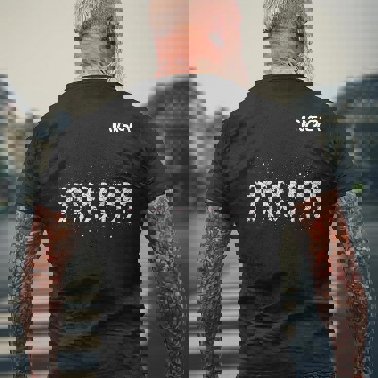 Nasa宇宙飛行士ダンシングワームロゴ メンズTシャツ バックプリント 高齢者への贈り物