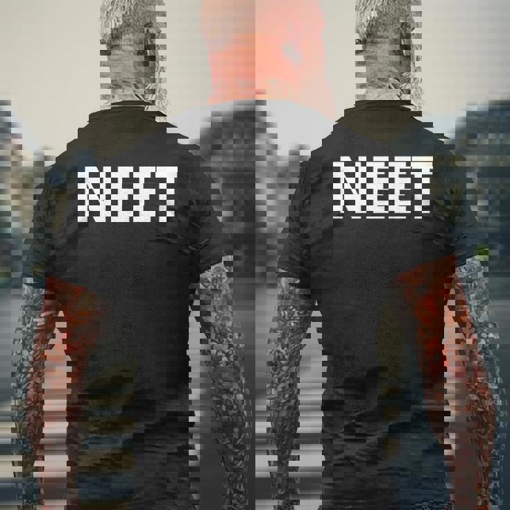 Neet 教育や雇用や訓練ではありません 長袖tシャツ メンズTシャツ バックプリント 高齢者への贈り物