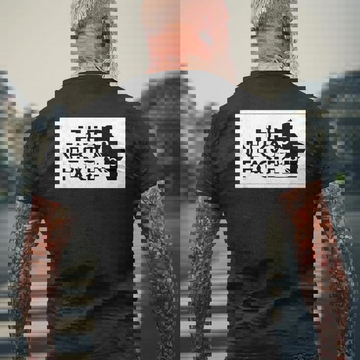 The Neko Face ザ・ネコ・フェイス『ノラネコさん』猫 ハチワレ パロディ ゆるくて かわいい 面白 イラスト メンズTシャツ バックプリント 高齢者への贈り物