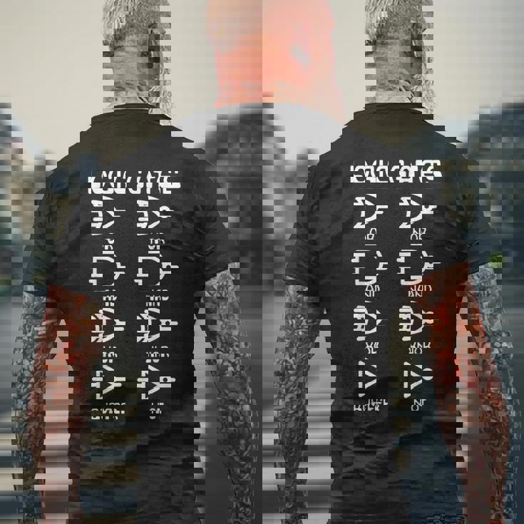 Nerdy Logic Gates コンピューター サイエンス 電気エンジニア メンズTシャツ バックプリント 高齢者への贈り物