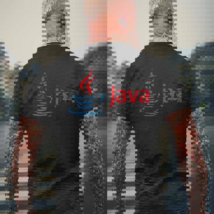 Nerdy Java コンピューター プログラマー プログラム 数学 教師 オタク メンズTシャツ バックプリント 高齢者への贈り物