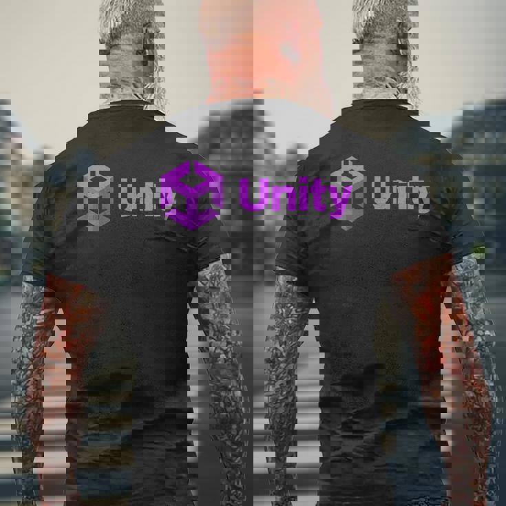 Nerdy Unity コンピュータープログラマー プログラム 数学 教師 オタク メンズTシャツ バックプリント 高齢者への贈り物