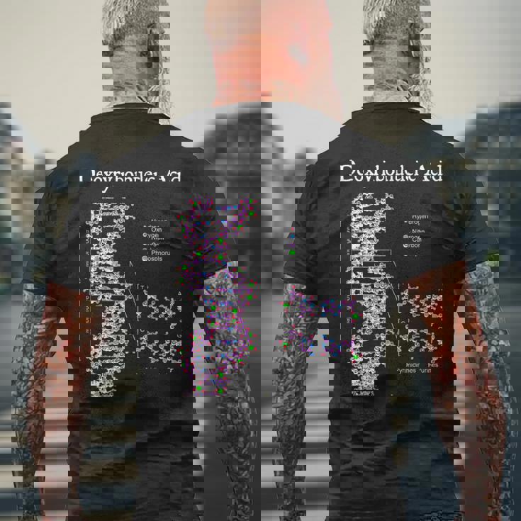 Nerdyintage Dna 遺伝学 化学 生物学 科学の先生 メンズTシャツ バックプリント 高齢者への贈り物