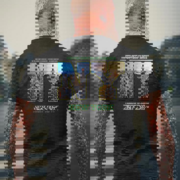 New York Citykyline Outfit I Love New York New York City メンズTシャツ バックプリント 高齢者への贈り物