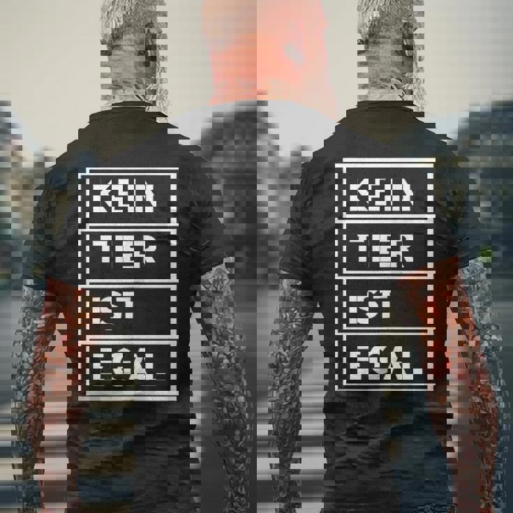 No Animal Is No Matter Animal Protection メンズTシャツ バックプリント 高齢者への贈り物