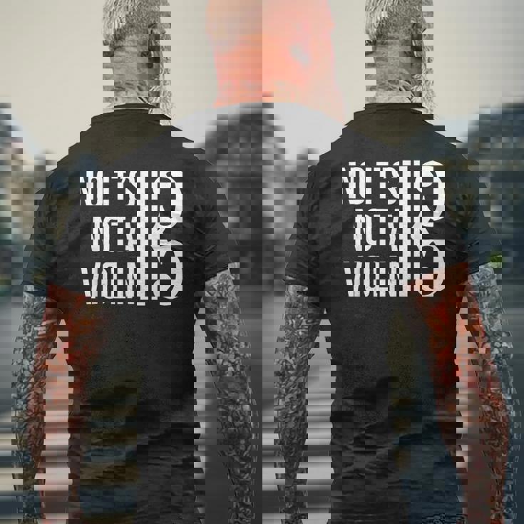 No It's Not Aiolin ヴィオラ アルト記号 ギフト ヴィオラ 恋人 プライド メンズTシャツ バックプリント 高齢者への贈り物