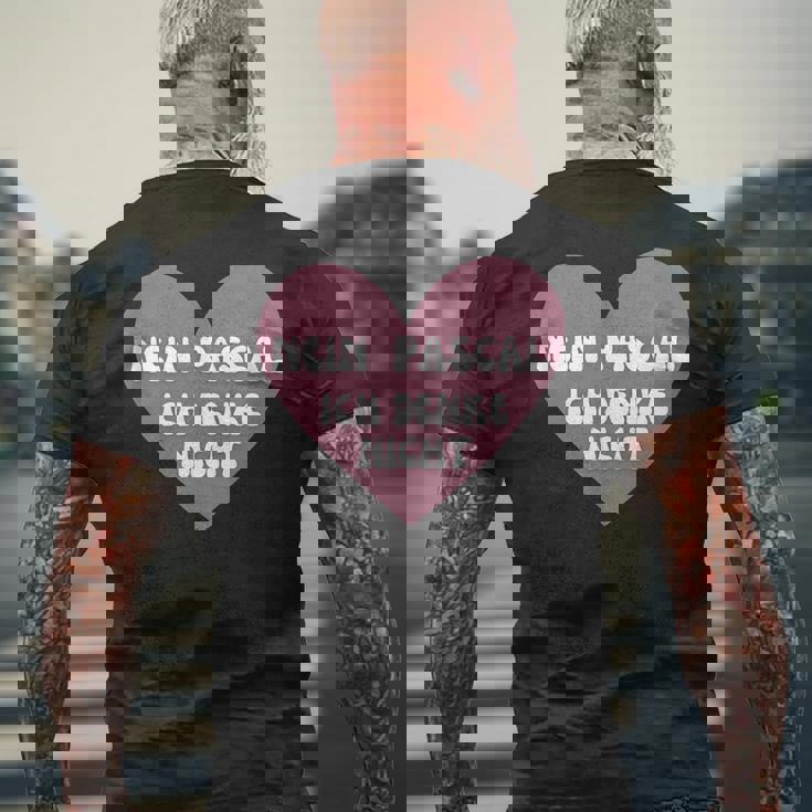 No Pascal I Think Not Heart Memes メンズTシャツ バックプリント 高齢者への贈り物