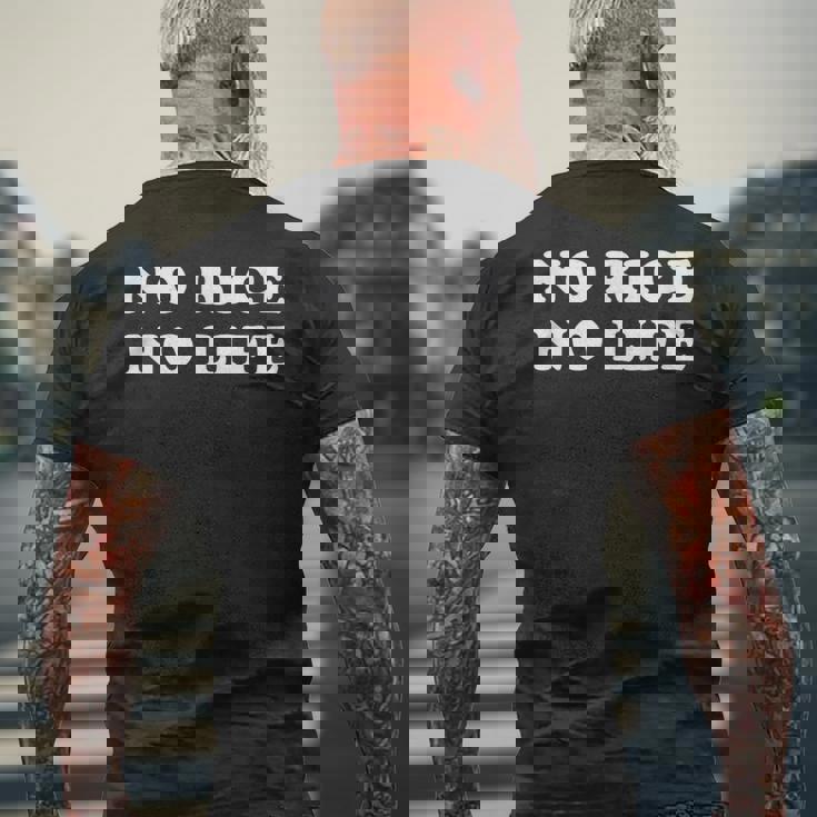 No Rice No Life メンズTシャツ バックプリント 高齢者への贈り物