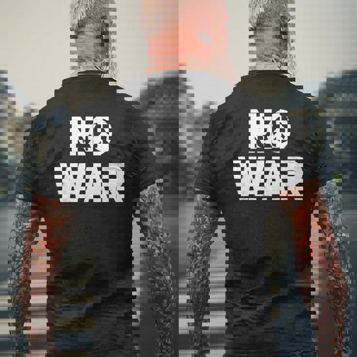 No War Peace No War No WarNo War メンズTシャツ バックプリント 高齢者への贈り物