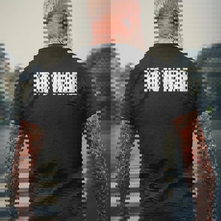 No War Peace No War No WarNo War メンズTシャツ バックプリント 高齢者への贈り物