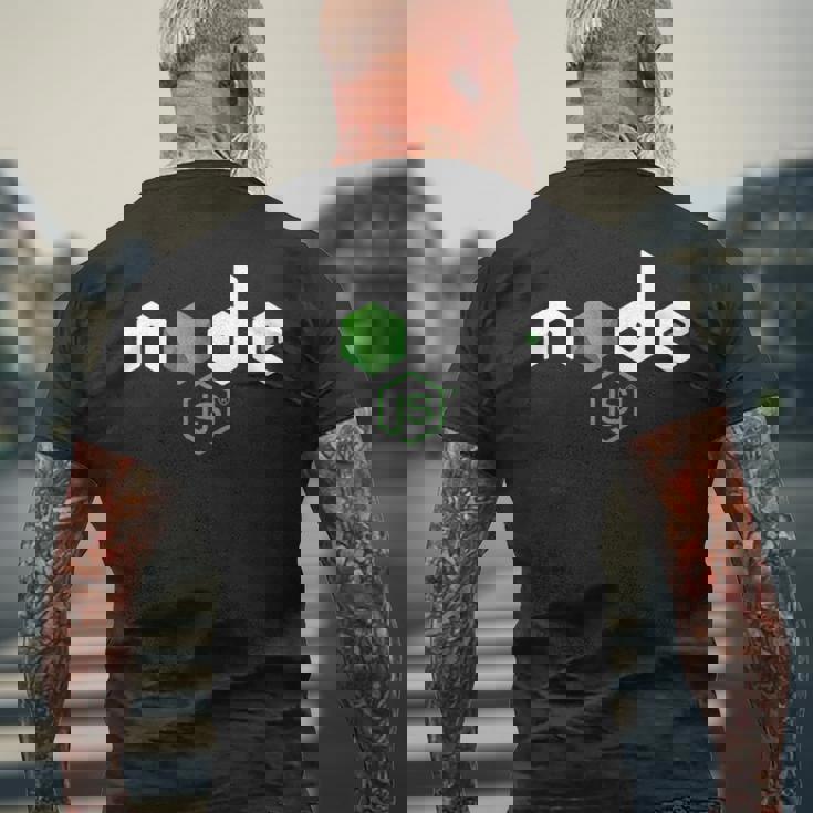 NodeJs ポケットtシャツ Javascript開発者向け メンズTシャツ バックプリント 高齢者への贈り物