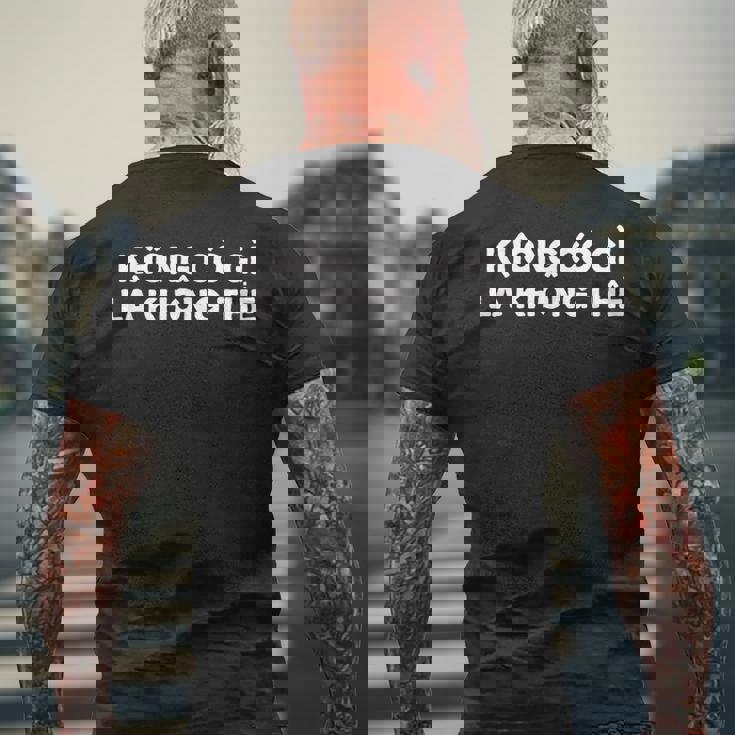 Nothing Is Wrong No Problem ベトナム語 メンズTシャツ バックプリント 高齢者への贈り物