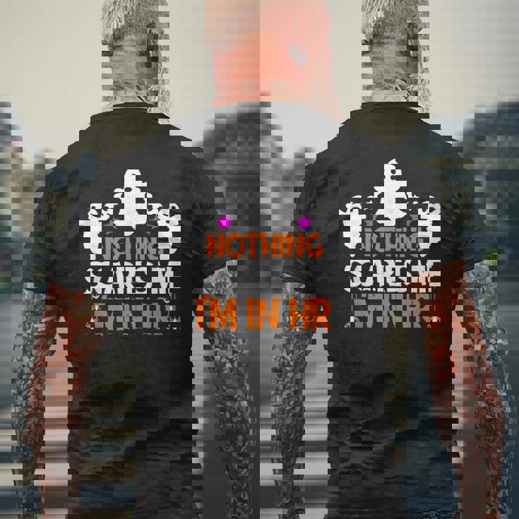 Nothingcares Me I'm In Hr ハロウィン 人事 メンズTシャツ バックプリント 高齢者への贈り物