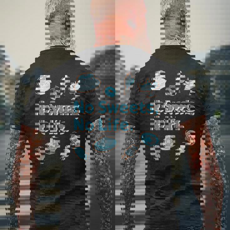 Noweetsno Life２ スイーツ 洋菓子 和菓子 別腹 カラフル かわいい メンズ レディース キッズ メンズTシャツ バックプリント 高齢者への贈り物