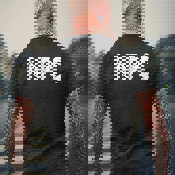 Npc Larp ラーピング メンズTシャツ バックプリント 高齢者への贈り物