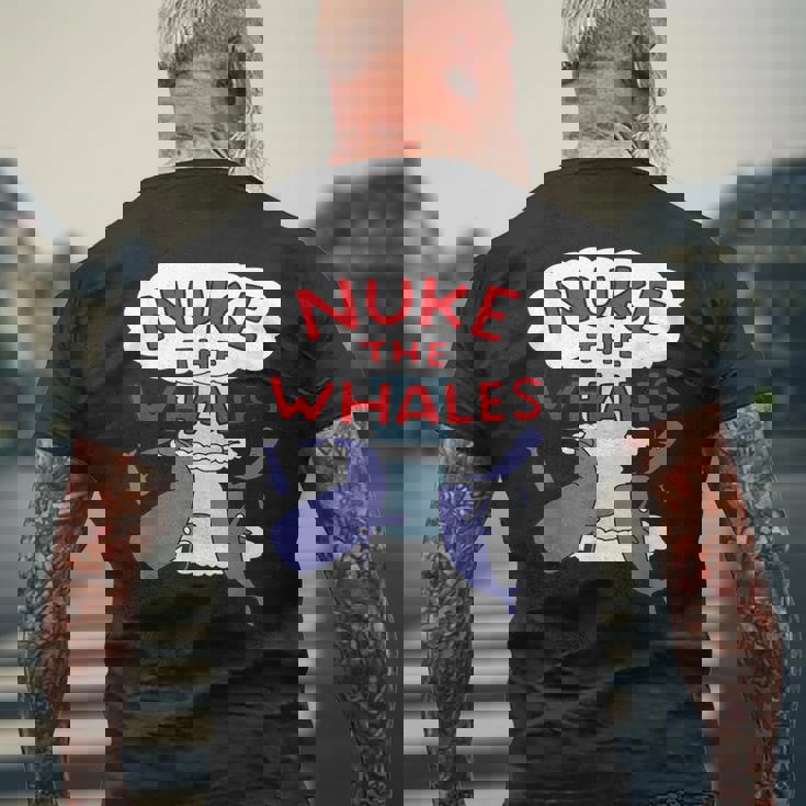 Nuke The Whales Lisa Nelson シャツ メンズTシャツ バックプリント 高齢者への贈り物