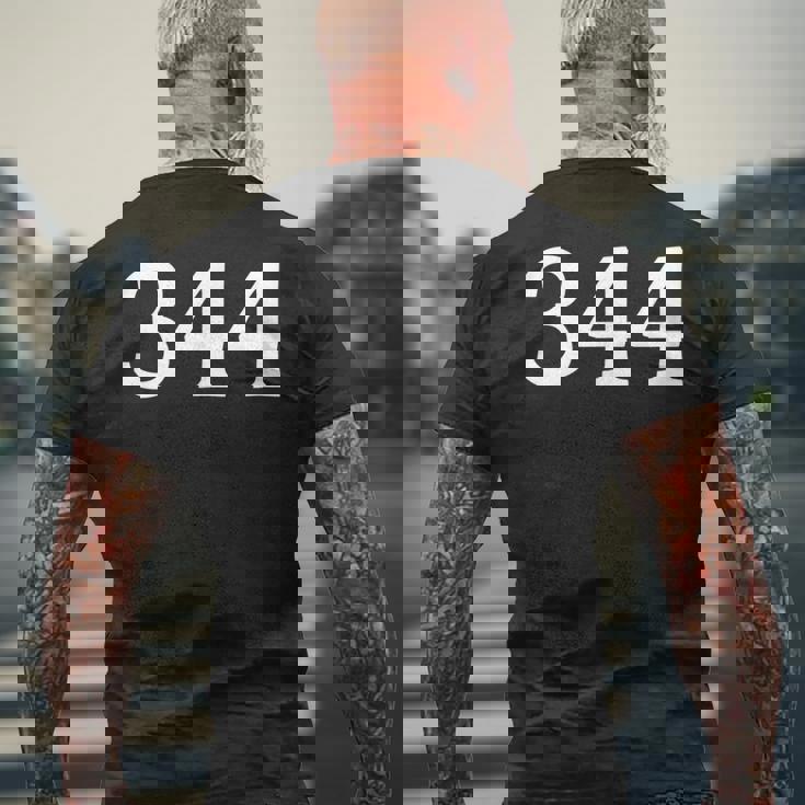 Number 344 、 Jerseyports Birthday メンズTシャツ バックプリント 高齢者への贈り物