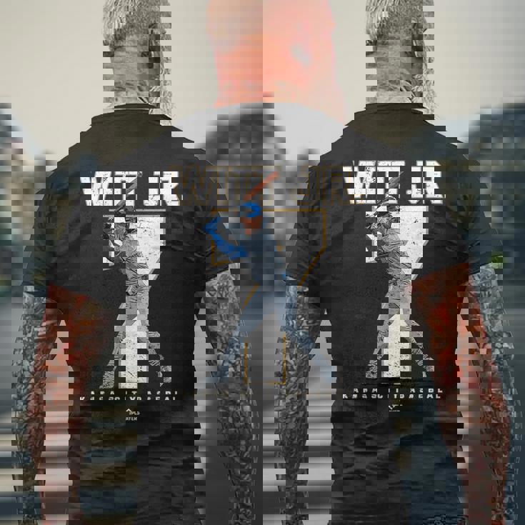 Number And Portrait Bobby Witt Jr Kansas City Mlbpa メンズTシャツ バックプリント 高齢者への贈り物