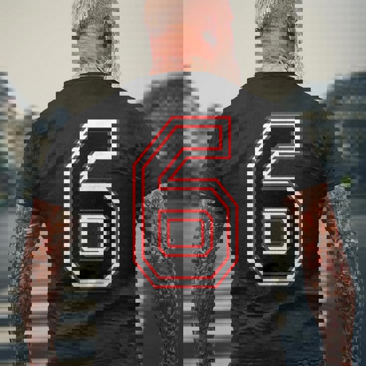 Number Numero 6 6番 メンズTシャツ バックプリント 高齢者への贈り物