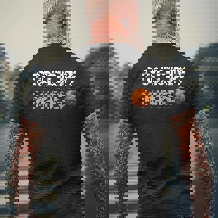 Occupy Mars シャツ メンズTシャツ バックプリント 高齢者への贈り物