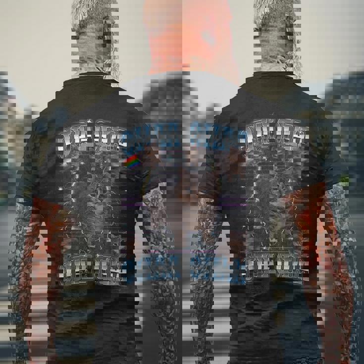 Oiia Oiia Cat スピニング キャット ミーム ファニー トレンディ キャット メンズTシャツ バックプリント 高齢者への贈り物