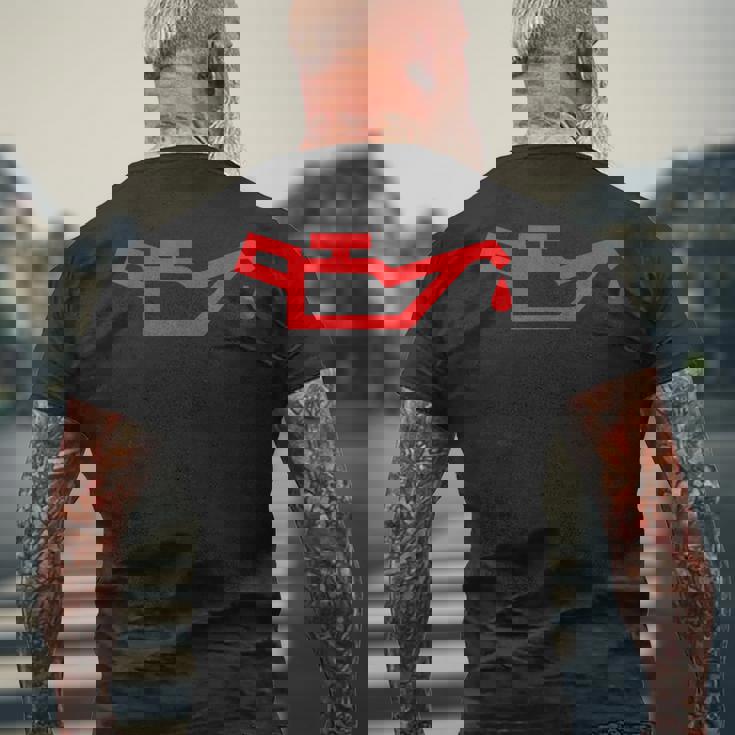 Oil Pressureymbol メンズTシャツ バックプリント 高齢者への贈り物