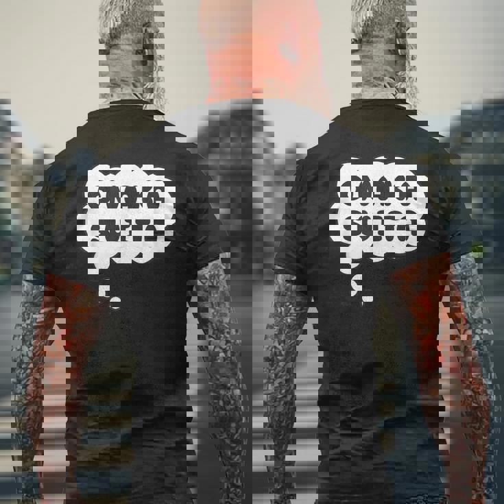 Onakauita《おなかすいた》お腹空いた【英語 文字】ポップ かわいい 面白い デザイン メンズTシャツ バックプリント 高齢者への贈り物