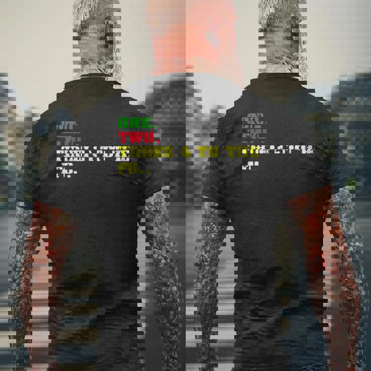 One Two Three And To The Fo オールドスクール ラッパー ヒップホップ メンズTシャツ バックプリント 高齢者への贈り物