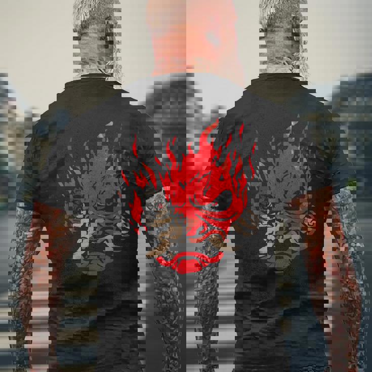 Onicyborg Cyberpunk メンズTシャツ バックプリント 高齢者への贈り物