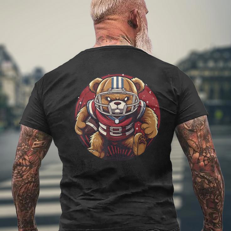 Ours En Peluche Amusant En Tenue De Football Américain T-shirt imprimé au dos Cadeaux pour les vieillards