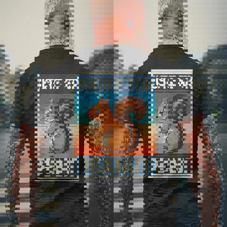 P'nut Pnutリスtシャツ ジャスティス ピーナッツザリス メンズTシャツ バックプリント 高齢者への贈り物