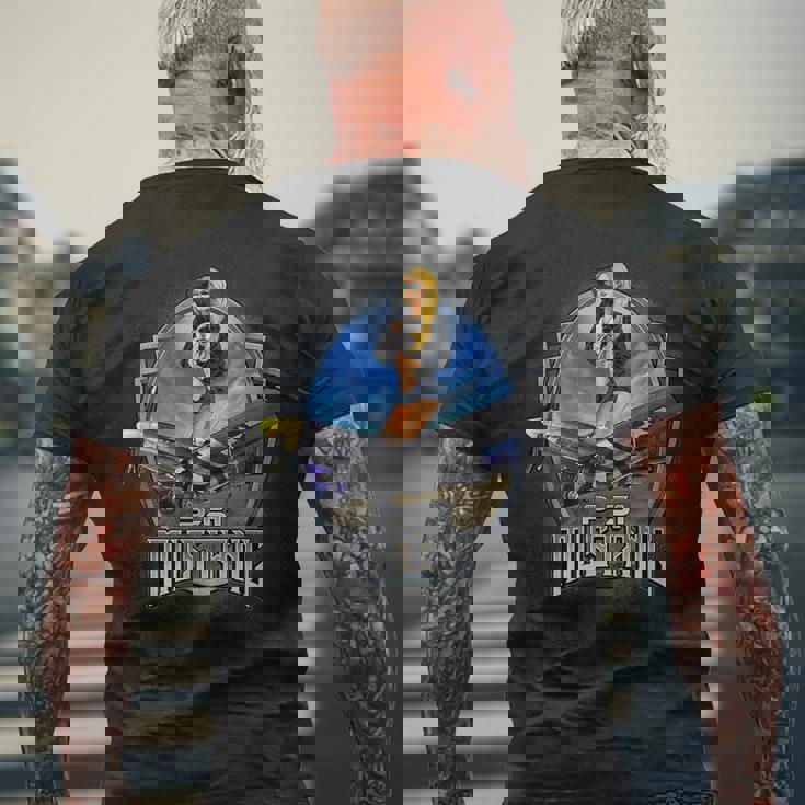 P-51 ムスタング 北米航空ビンテージファイター メンズTシャツ バックプリント 高齢者への贈り物