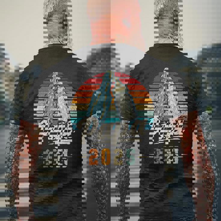 Papa 2025 年、新しいパパ、赤ちゃん発表 メンズTシャツ バックプリント 高齢者への贈り物