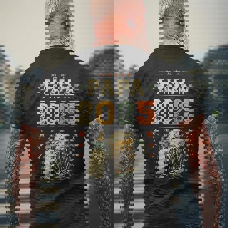 Papa 2025 年生 新しいパパ 若いパパ 初めてのパパ メンズTシャツ バックプリント 高齢者への贈り物