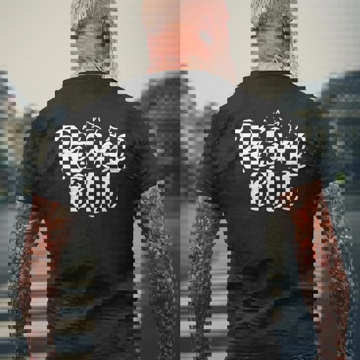 Peace Out Meme メンズTシャツ バックプリント 高齢者への贈り物